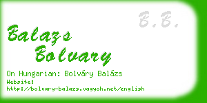 balazs bolvary business card